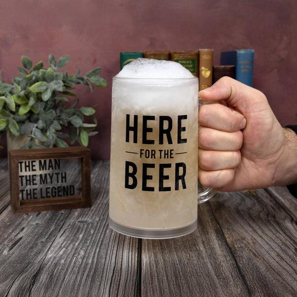Pavilion Gift Company Here For The Beer 12 Oz Freezer Stein