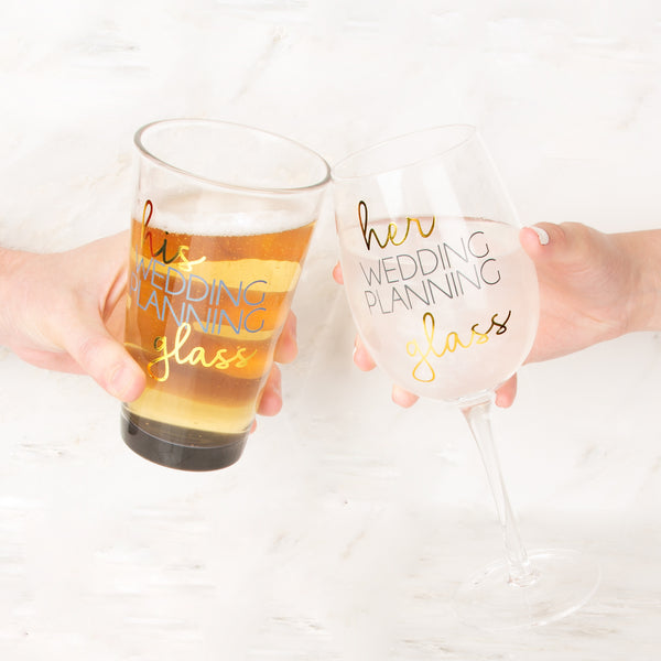 Pavilion Gift Company His Glass 16 Oz Pint Glass Tumbler