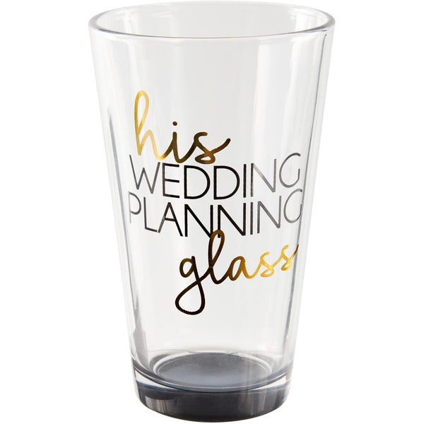 Pavilion Gift Company His Glass 16 Oz Pint Glass Tumbler