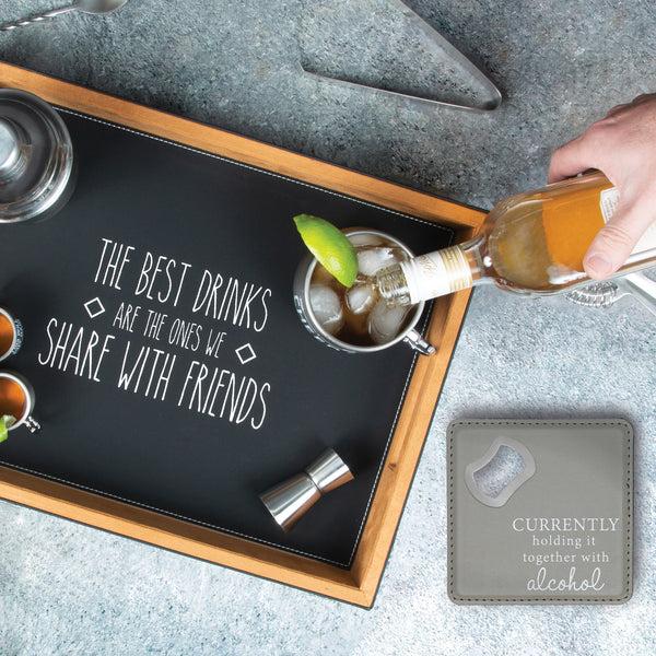 Pavilion Gift Company Holding It Together 4" X 4" Bottle Opener Coaster