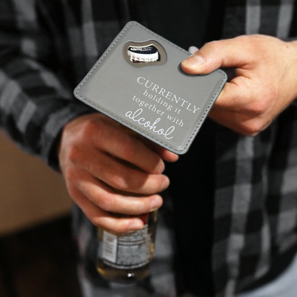 Pavilion Gift Company Holding It Together 4" X 4" Bottle Opener Coaster