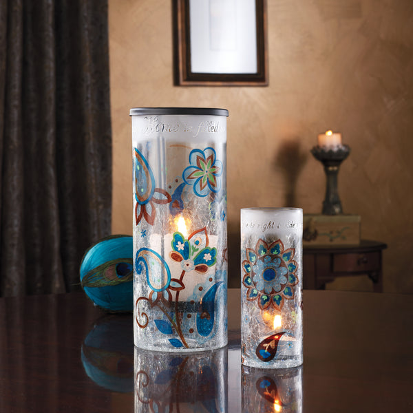 Pavilion Gift Company Home 10" Glass Hurricane Candle Holder