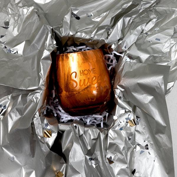 Pavilion Gift Company Home 10 Oz - 100% Soy Wax Electroplated Candle Scent: Fresh Cotton