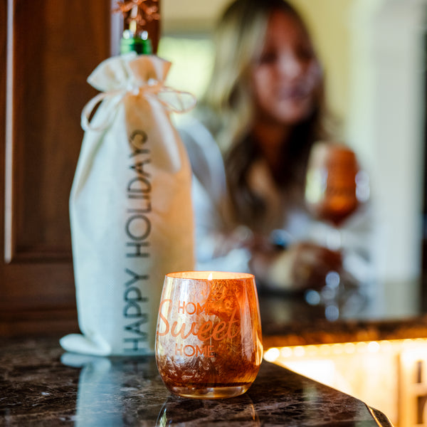 Pavilion Gift Company Home 10 Oz - 100% Soy Wax Electroplated Candle Scent: Fresh Cotton