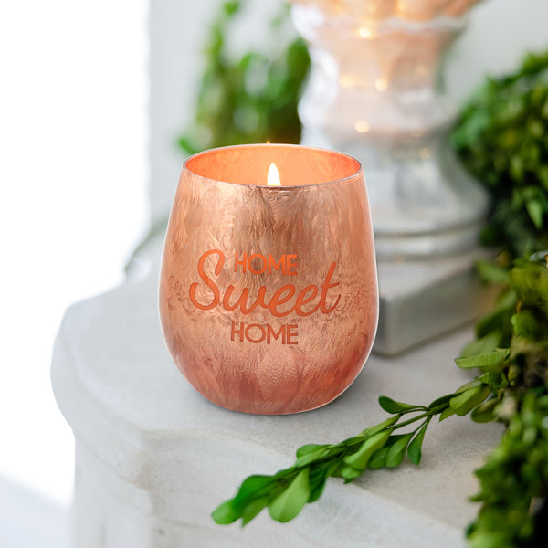 Pavilion Gift Company Home 10 Oz - 100% Soy Wax Electroplated Candle Scent: Fresh Cotton