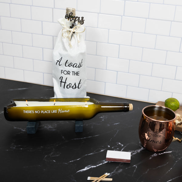 Pavilion Gift Company Home 14 Oz 100% Soy Wax Wine Bottle Candle Scent: Tranquility