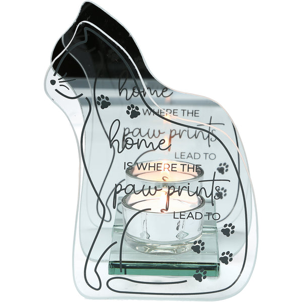 pavilion gift company Home 6" Mirrored Glass Candle Holder