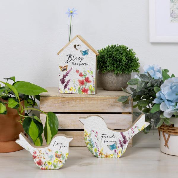 Pavilion Gift Company Home 7" MDF House Plaque With Vase