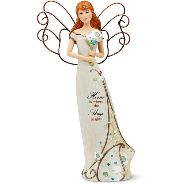 pavilion gift company Home Angel 12" Angel Holding Bouquet