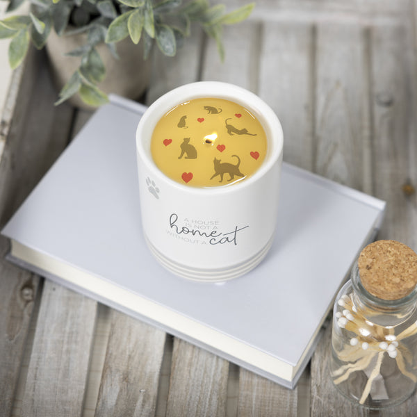 Pavilion Gift Company Home Cat - 10 Oz - 100% Soy Wax Reveal Candle Scent: Tranquility