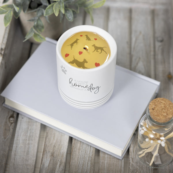 Pavilion Gift Company Home Dog - 10 Oz - 100% Soy Wax Reveal Candle Scent: Tranquility