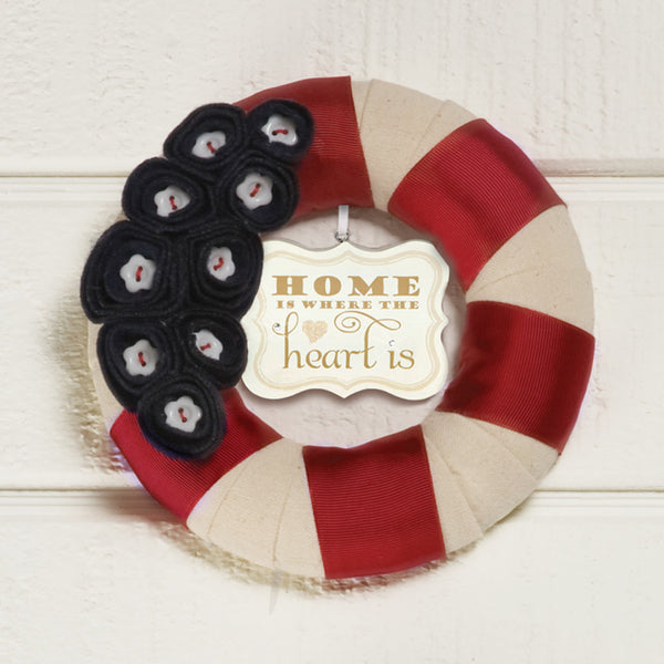 Pavilion Gift Company Home Is Where The Heart Is 2.75" X 2.25" Hanging Plaque
