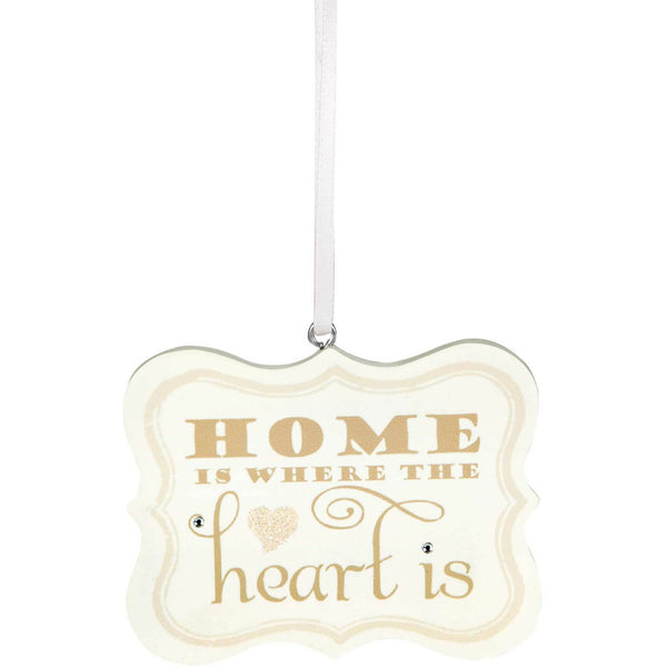 pavilion gift company Home is Where the Heart is 2.75" x 2.25" Hanging Plaque