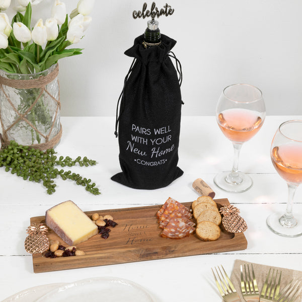 Pavilion Gift Company Home Sweet Home 14.25" Acacia Serving Board