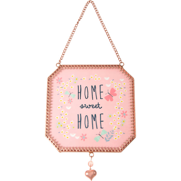 pavilion gift company Home Sweet Home 5" x 5" Glass Suncatcher