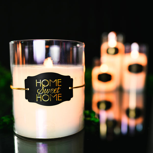 Pavilion Gift Company Home Sweet Home 6" Clear Luster Realistic Flame Candle