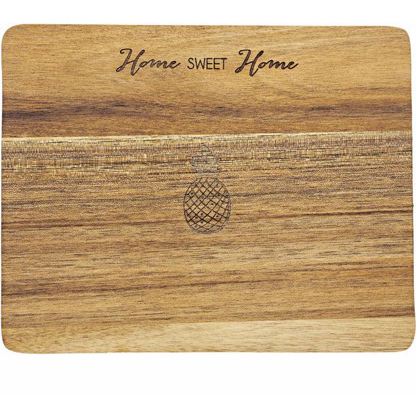 Pavilion Gift Company Home Sweet Home 9" Acacia Cheese/Bread Board Set