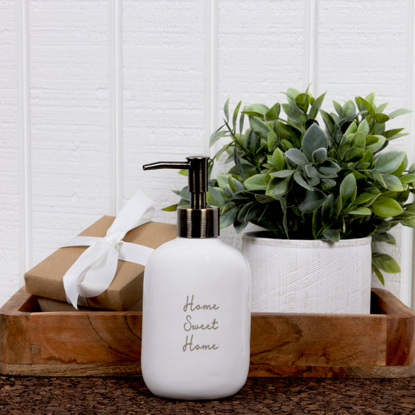 Pavilion Gift Company Home Sweet Home Ceramic Soap/Lotion Dispenser
