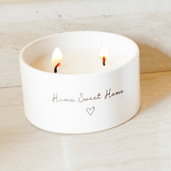 Pavilion Gift Company Home Sweet Home Double Wick 10 Oz 100% Soy Wax Candle Scent: Tranquility