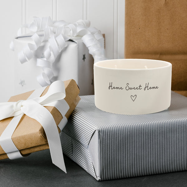Pavilion Gift Company Home Sweet Home Double Wick 10 Oz 100% Soy Wax Candle Scent: Tranquility