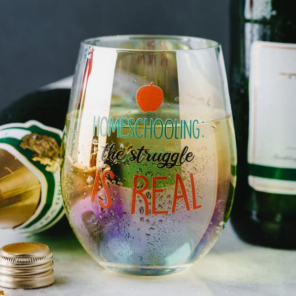 Pavilion Gift Company Homeschooling 18 Oz Stemless Wine Glass