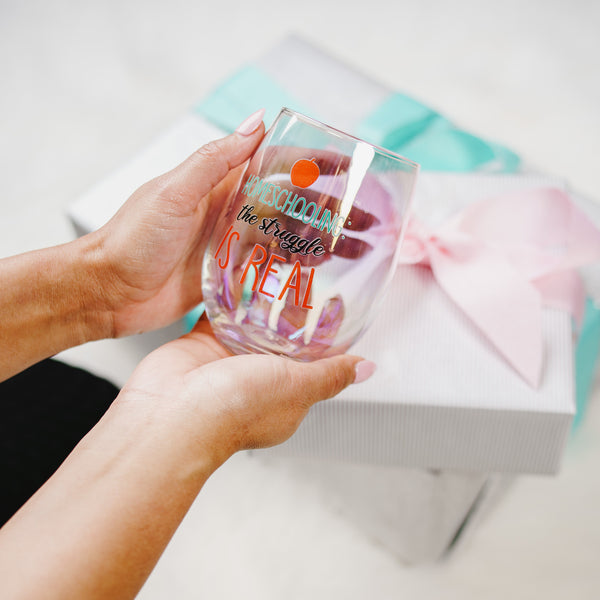 Pavilion Gift Company Homeschooling 18 Oz Stemless Wine Glass