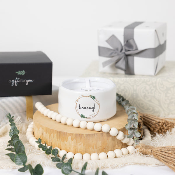 Pavilion Gift Company Hooray 8 Oz - 100% Soy Wax Reveal Candle Scent: Tranquility