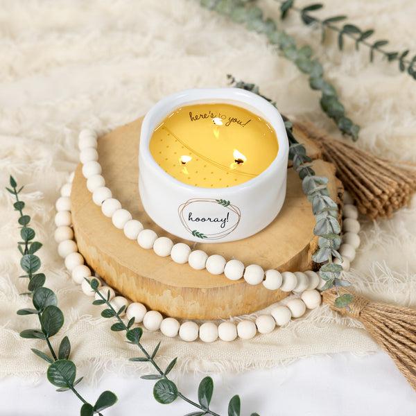 Pavilion Gift Company Hooray 8 Oz - 100% Soy Wax Reveal Candle Scent: Tranquility
