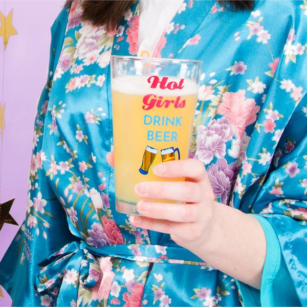Pavilion Gift Company Hot Girls 16 Oz Pint Glass Tumbler