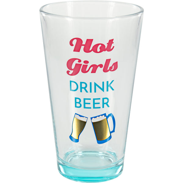 Pavilion Gift Company Hot Girls 16 Oz Pint Glass Tumbler