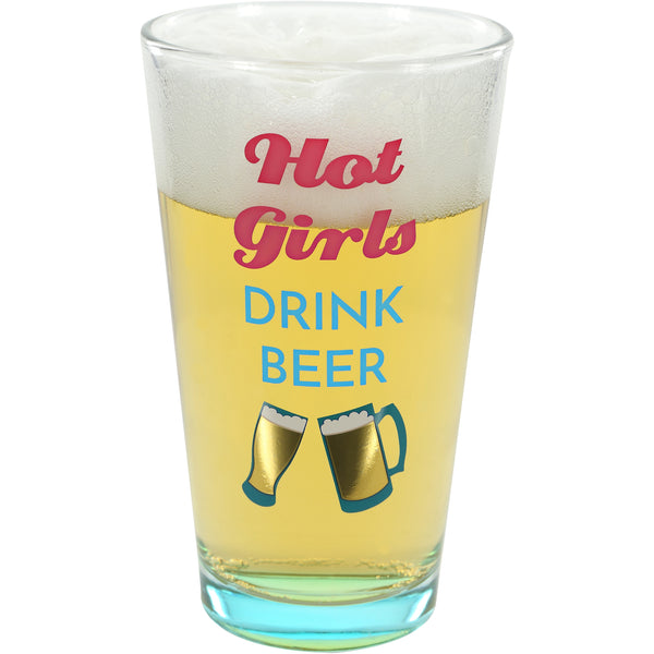 pavilion gift company Hot Girls 16 oz Pint Glass Tumbler