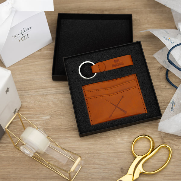 Pavilion Gift Company Hunting PU Leather Keyring & Wallet Set