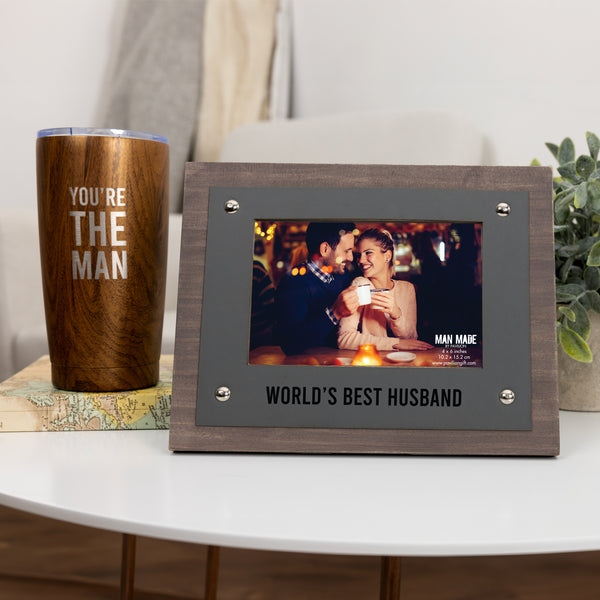 Pavilion Gift Company Husband 9" X 7" Frame (Holds 6" X 4" Photo)