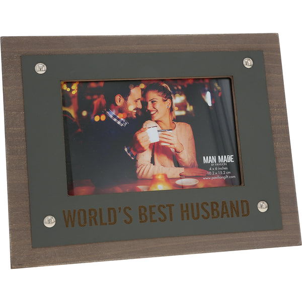 pavilion gift company Husband 9" x 7" Frame (Holds 6" x 4" Photo)