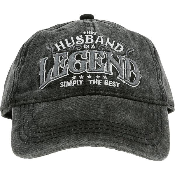 pavilion gift company Husband Black Washed Cotton Twill Hat