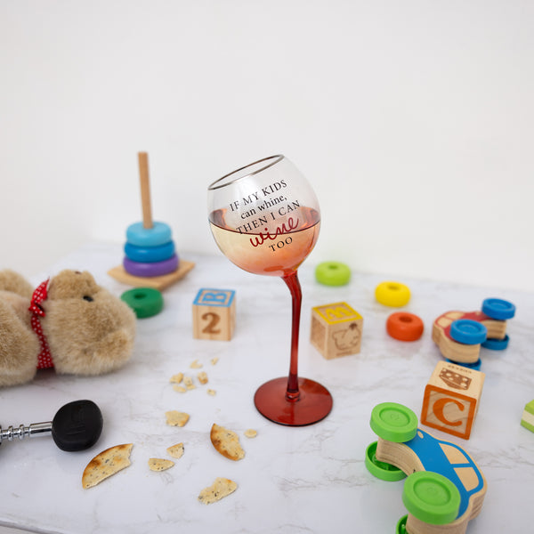 Pavilion Gift Company I Can Wine Too 11 Oz Tipsy Stemmed Wine Glass