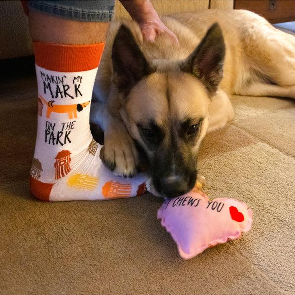 Pavilion Gift Company I Chews You Canvas Dog Toy On A Rope