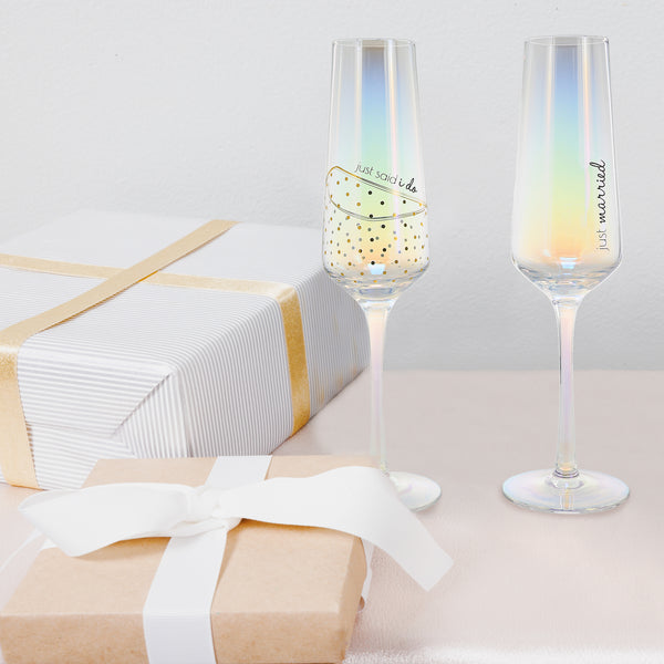 Pavilion Gift Company I Do 8 Oz Glass Toasting Flute (Set Of 2)