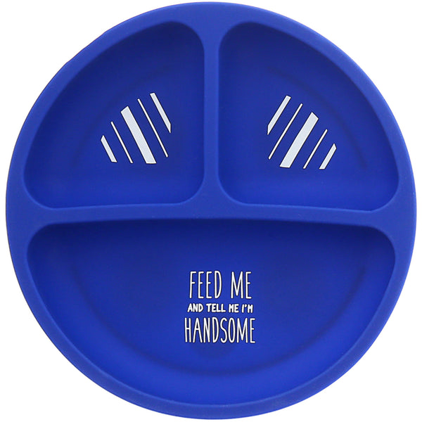 pavilion gift company I'm Handsome 7.75" Divided Silicone Suction Plate