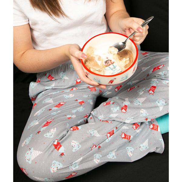 Pavilion Gift Company Ice Cream And Whipped Cream M Gray Unisex Lounge Pants