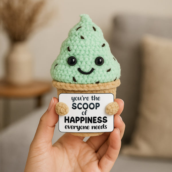 Pavilion Gift Company Ice Cream Cone Crocheted Mini