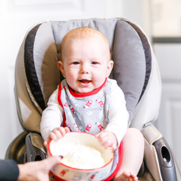 Pavilion Gift Company Ice Cream Gray Reversible Bib 6 Months - 3 Years
