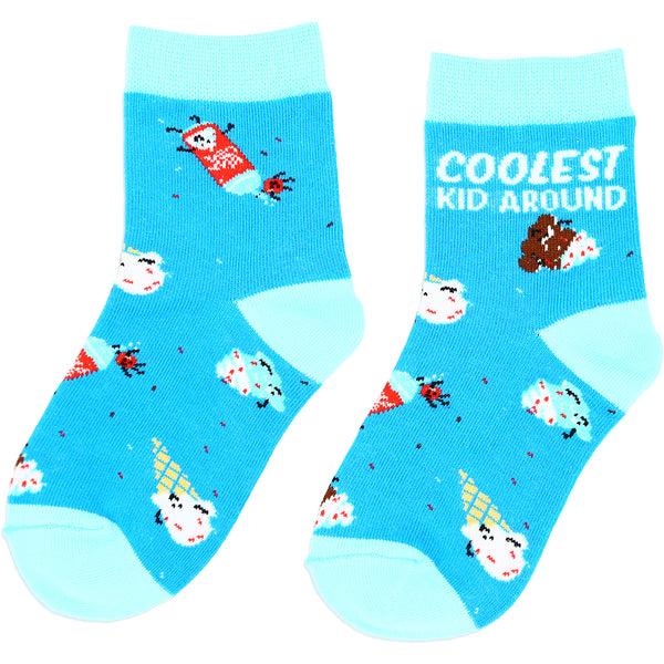 pavilion gift company Ice Cream S/M Youth Cotton Blend Crew Socks