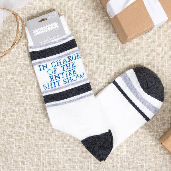 Pavilion Gift Company In Charge M/L Unisex Crew Sock