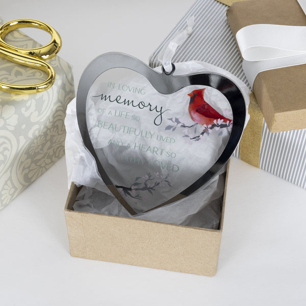 Pavilion Gift Company In Loving Memory 4.75" Mirrored Glass Ornament
