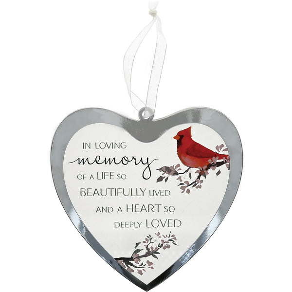 pavilion gift company In Loving Memory 4.75" Mirrored Glass Ornament