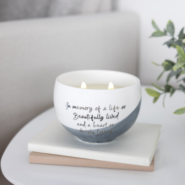 Pavilion Gift Company In Memory 15 Oz 100% Soy Wax Candle Scent: Tranquility
