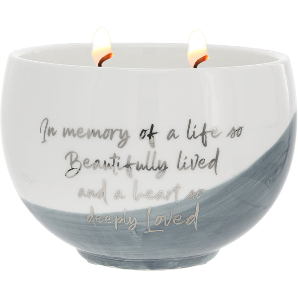 pavilion gift company In Memory 15 oz 100% Soy Wax Candle Scent: Tranquility