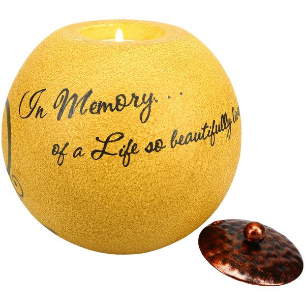 pavilion gift company In Memory 5" Round Candle Holder