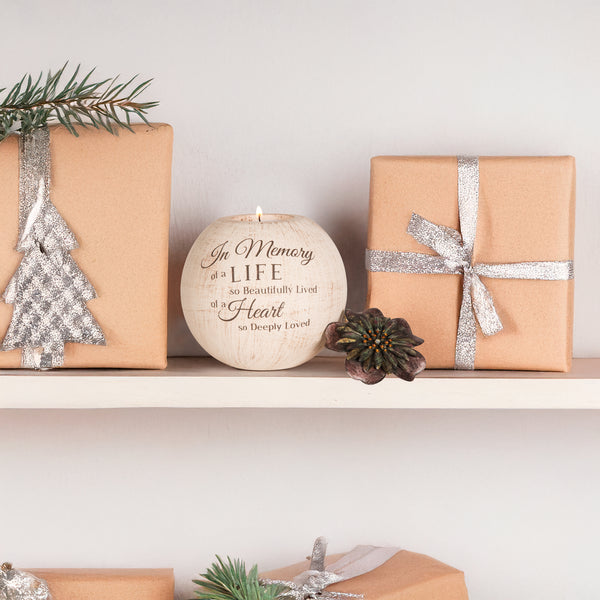 Pavilion Gift Company In Memory 5" Round Tealight Candle Holder